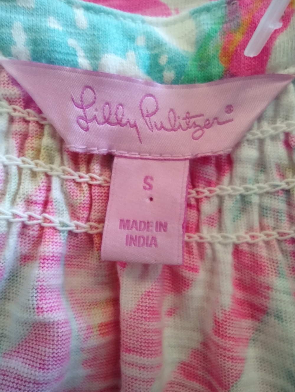 Lilly Pulitzer Essie Sleeveless Shift Dress Size Small Sparkling Sands Beachy - Picture 5 of 8